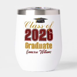 Maroon Gold Customized Class of 2026 Graduation