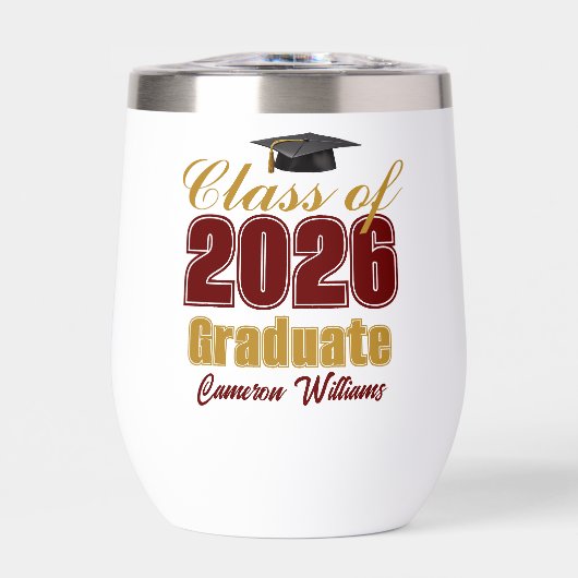 Maroon Gold Customized Class of 2026 Graduation (Vorderseite)