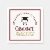 Maroon Gold Dental School Custom Graduation Party Serviette (Vorderseite)