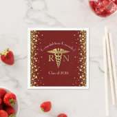 Maroon Gold der Nurse Nursing School Graduation Pa Serviette (Beispiel)