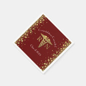 Maroon Gold der Nurse Nursing School Graduation Pa Serviette (Ecke)