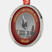 Maroon Gold Drill Team Photo High School Christmas Ornament Aus Metall (Links)