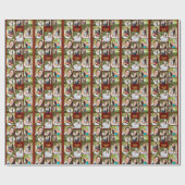 Maroon Gold Graduate 9 Foto Collage Abschluss Geschenkpapier (Flach)