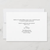 Maroon Gold Graduate Bold 2023 Graduation Party Ankündigung (Rückseite)