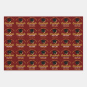 Maroon Gold Graduate Custom 2025 Graduation Party Geschenkpapier Set (Vorderseite 2)