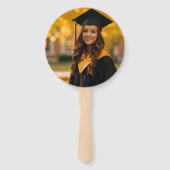 Maroon Gold Graduate Custom Abschluss Foto Fächer (Rückseite)