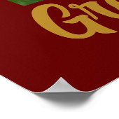 Maroon Gold Graduate Foto Arch Graduation Party Poster (Ecke)