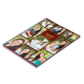 Maroon Gold Graduate Foto Collage 2024 Abschluss Notizblock (Linke Seite)