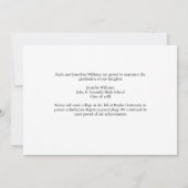 Maroon Gold Graduate Foto Collage Chic Abschluss Ankündigung (Rückseite)