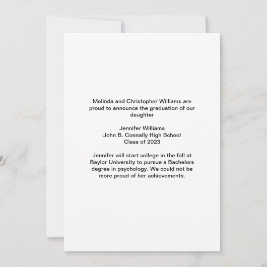 Maroon Gold Graduate Foto Collage Chic Abschluss Ankündigung (Rückseite)