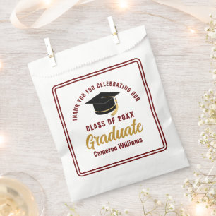 Maroon Gold Graduate Vielen Dank für Ihr individue Geschenktütchen