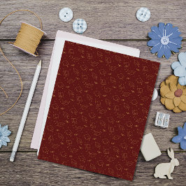 Maroon & Gold Graduation Cap Toss Scrapbook