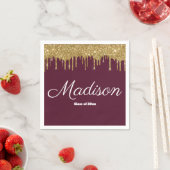 Maroon & Gold Graduation Party Class of 2024 Paper Serviette (Beispiel)