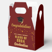 Maroon Gold Herzlichen Glückwunsch 2025 Graduation Geschenkschachtel (Geöffnet)