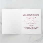 Maroon Gold, High School Abschluss Card für ihn Karte (Innenseite)