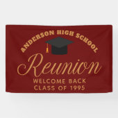 Maroon Gold High School Wiedersehen Custom Willkom Banner (Horizontal)