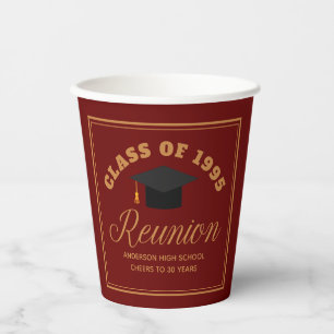 Maroon Gold High School Wiedersehen Personalisiert Pappbecher