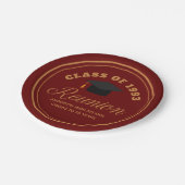 Maroon Gold High School Wiedersehen Personalisiert Pappteller (Schrägansicht)