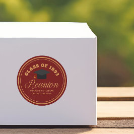 Maroon Gold High School Wiedersehen Personalisiert Runder Aufkleber