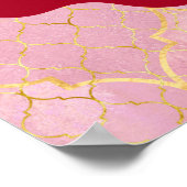 Maroon gold Hindus Hochzeitsempfang Ganesha Poster (Ecke)