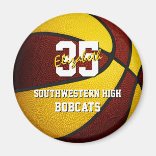 Maroon Gold Kinder Basketball Team Farben Magnet