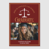 Maroon Gold Law School Abschluss Foto Magnet (Vorderseite)