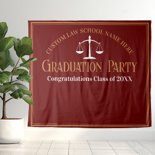 Maroon Gold Law School Abschluss Foto Stand Wandteppich