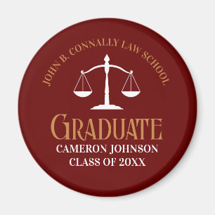 Maroon Gold Law School Abschluss Keepake Magnet