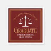 Maroon Gold Law School Graduation Party Serviette (Vorderseite)
