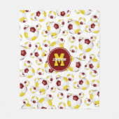 Maroon Gold-Mannschaft färbt Jungs Fußball-Girls Fleecedecke (Vorderseite)