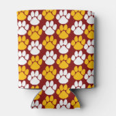 Maroon & Gold-Pawprint Dosenkühler (Rückseite)
