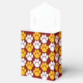 Maroon & Gold-Pawprint-Geschenk Geschenkschachtel (Geöffnet)