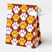 Maroon & Gold-Pawprint-Geschenk Geschenkschachtel (Rückseite)
