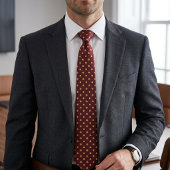 Maroon & Gold Polka Micro Dot Krawatte