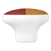 Maroon & Gold Royal Knight Griffin Shield Bedroom Keramikknauf (Seitenansicht)