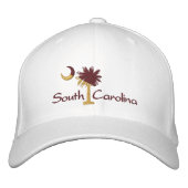 Maroon/Gold SC Palmetto Moon bestickter Hut (Vorderseite)