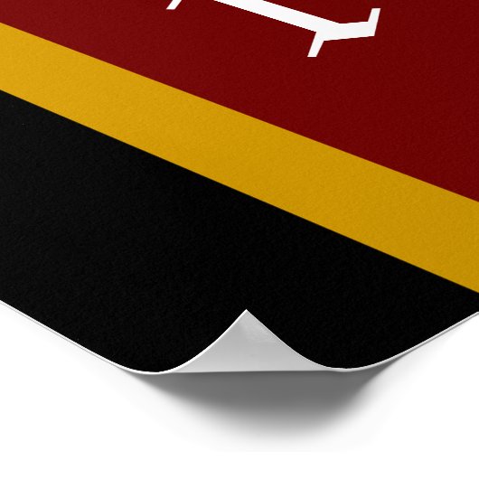 Maroon & Gold School Abschluss Gerahmte Mauer Poster (Ecke)