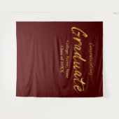 Maroon Gold Script Gratulationen Graduate Wandteppich (Vorderseite (Horizontal))