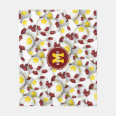 Maroon Gold Team Farben Fußball Muster Fleecedecke (Vorderseite)