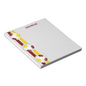 Maroon Gold Team Farben Fußball Trainer Custom Notizblock (angewinkelt)