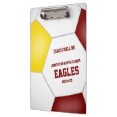 Maroon Gold Team farbenfrohe Kinder Fußball-Traine Klemmbrett (Links)