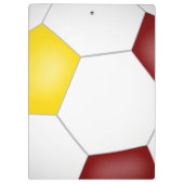 Maroon Gold Team farbenfrohe Kinder Fußball-Traine Klemmbrett (Rückseite)