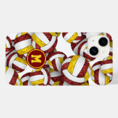 Maroon Gold Team färbt gürtelige Volleyballs Case-Mate iPhone Hülle (Rückseite (Horizontal))