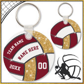 Maroon, Gold und White Cheap Volleyball Souvenirs Schlüsselanhänger