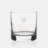 Maroon Gold Uni-Abschluss Custom Graduate Whiskyglas (Rückseite)