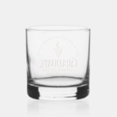 Maroon Gold Veterinary School Abschluss Custom Whiskyglas (Rückseite)