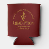 Maroon Gold Veterinary School Graduation Party Dosenkühler (Vorderseite)