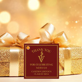 Maroon Gold Veterinary School Graduation Party Geschenkanhänger