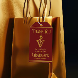 Maroon Gold Veterinary School Graduation Party Geschenkanhänger