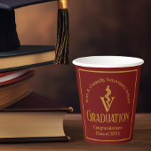 Maroon Gold Veterinary School Graduation Party Pappbecher